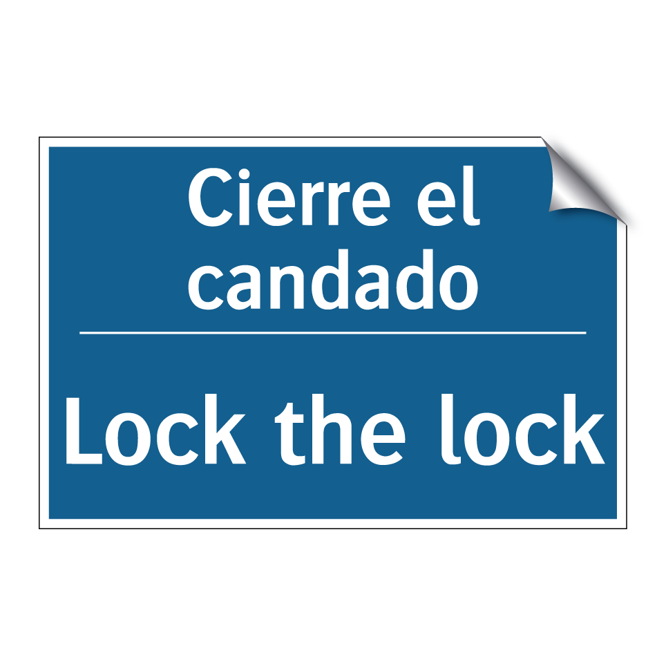 Cierre el candado - Lock the lock