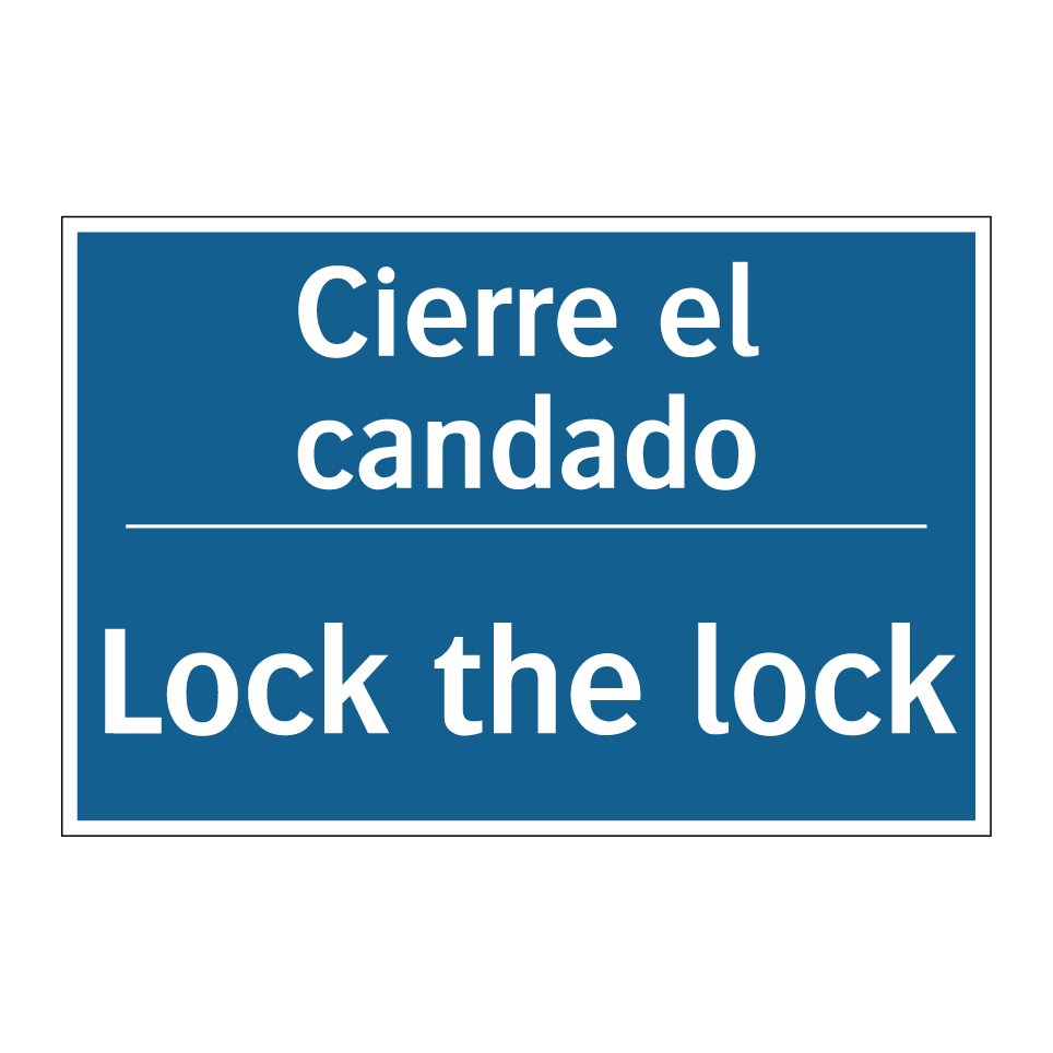 Cierre el candado - Lock the lock