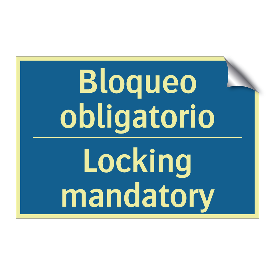 Bloqueo obligatorio - Locking mandatory