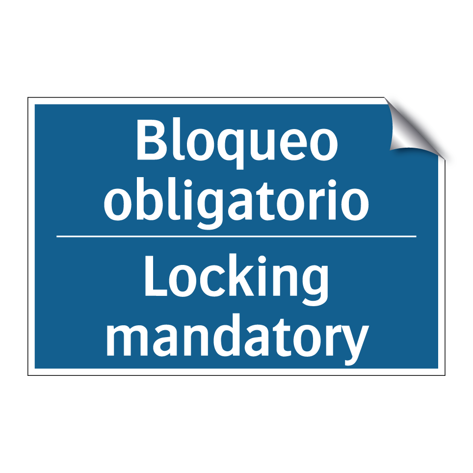Bloqueo obligatorio - Locking mandatory