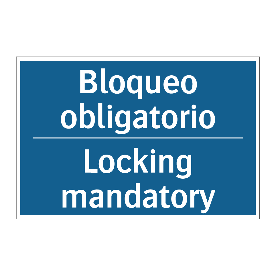Bloqueo obligatorio - Locking mandatory