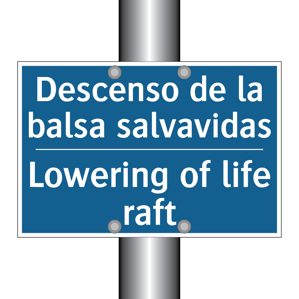 Descenso de la balsa salvavidas /.../ - Lowering of life raft