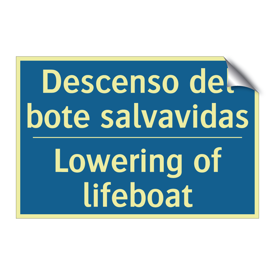 Descenso del bote salvavidas - Lowering of lifeboat