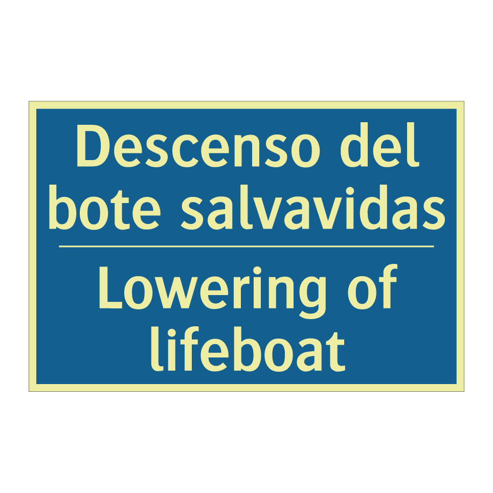Descenso del bote salvavidas - Lowering of lifeboat
