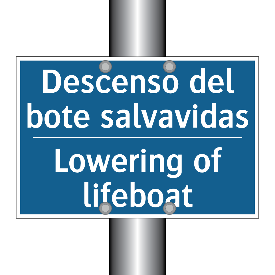 Descenso del bote salvavidas - Lowering of lifeboat