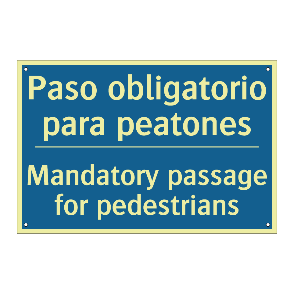 Paso obligatorio para peatones - Mandatory passage for pedestrians /.../