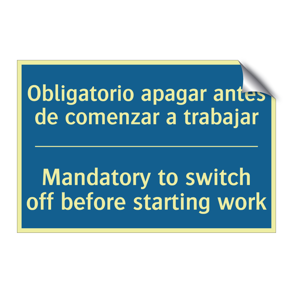 Obligatorio apagar antes de comenzar  /.../ - Mandatory to switch off before  /.../