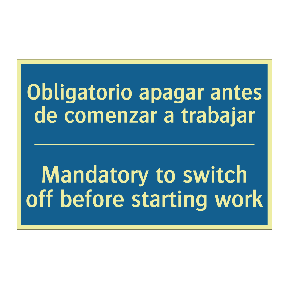 Obligatorio apagar antes de comenzar  /.../ - Mandatory to switch off before  /.../