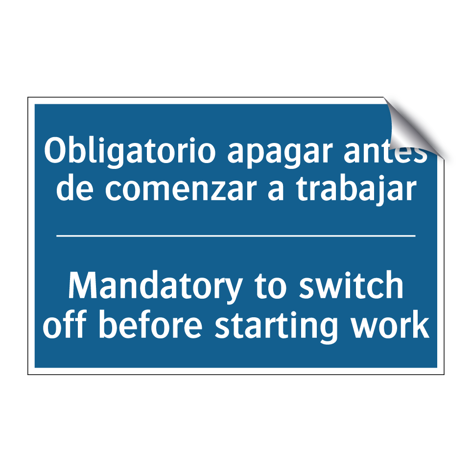 Obligatorio apagar antes de comenzar  /.../ - Mandatory to switch off before  /.../