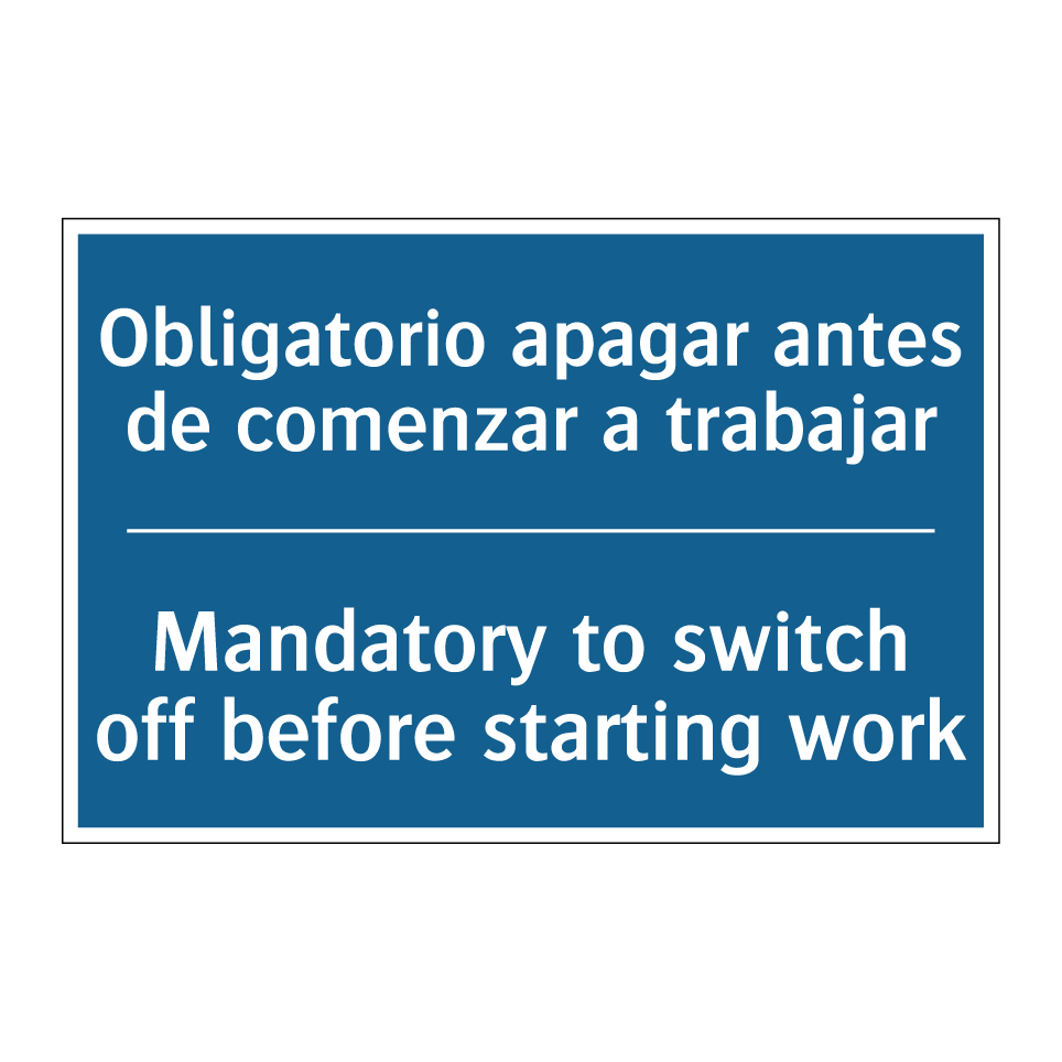 Obligatorio apagar antes de comenzar  /.../ - Mandatory to switch off before  /.../