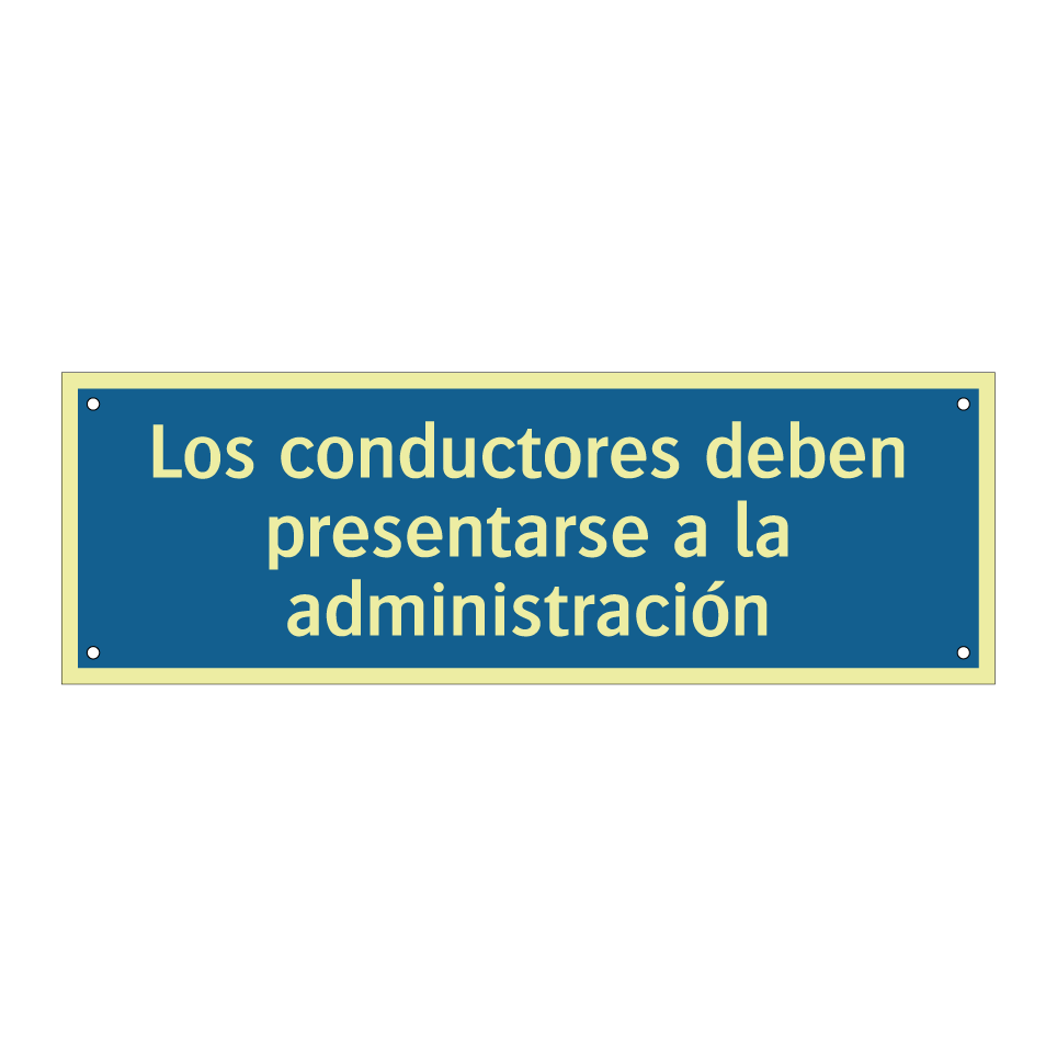 Los conductores deben presentarse a la administración