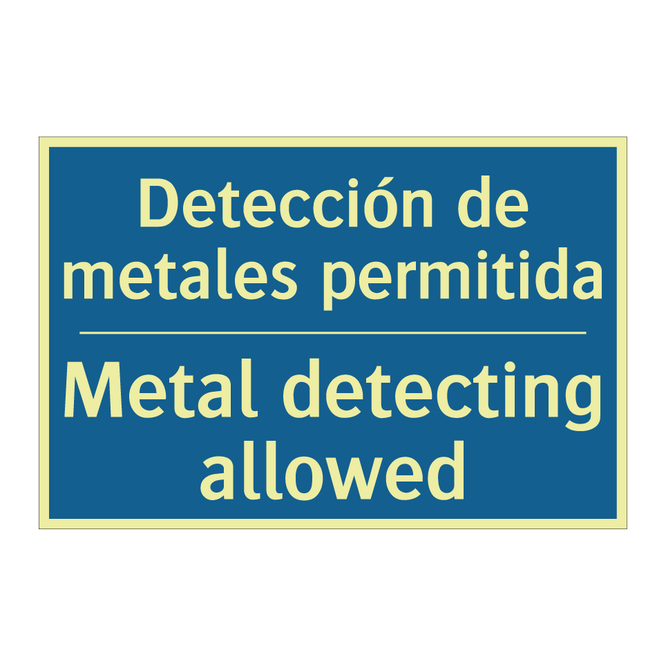 Detección de metales permitida - Metal detecting allowed