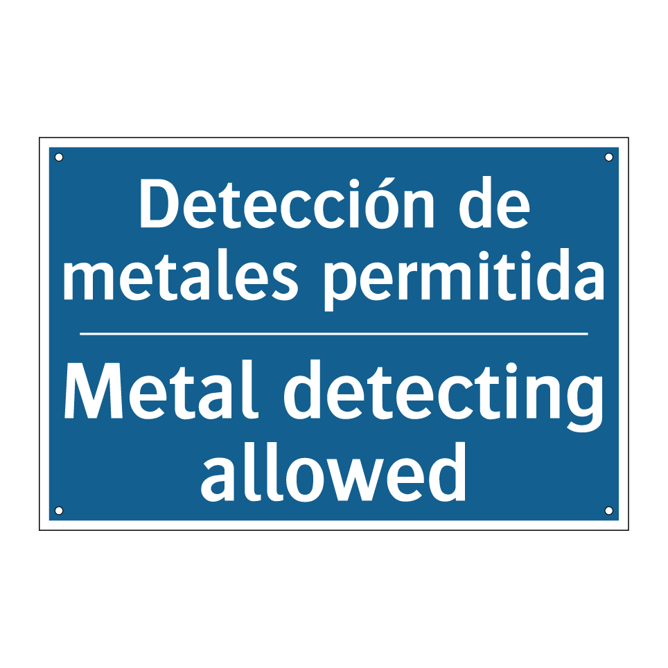 Detección de metales permitida - Metal detecting allowed