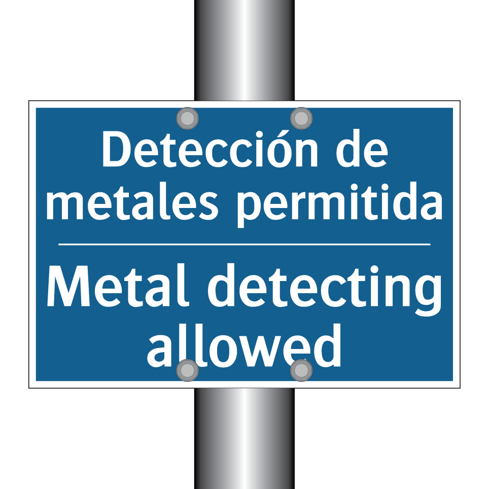 Detección de metales permitida - Metal detecting allowed