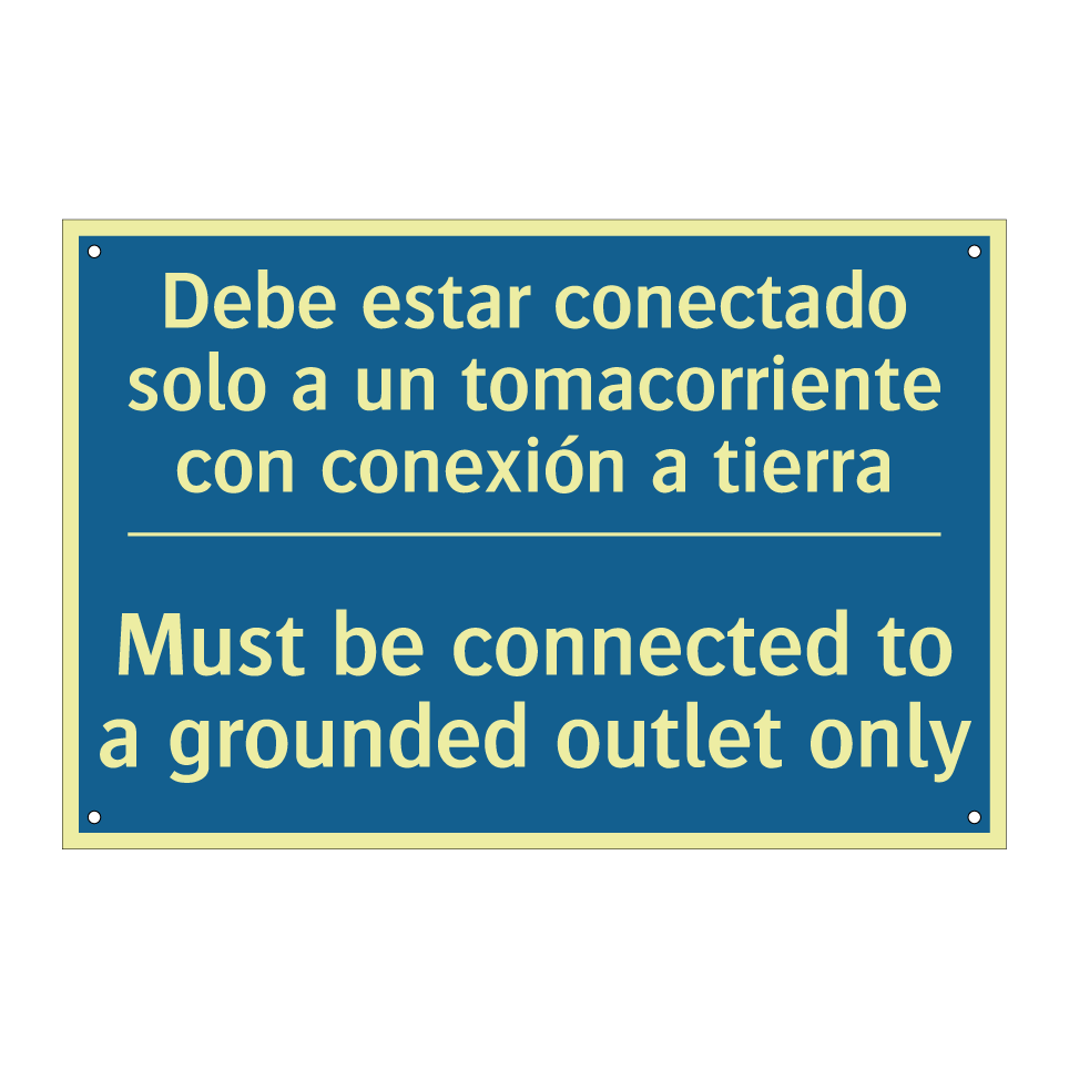 Debe estar conectado solo a un  /.../ - Must be connected to a grounded  /.../