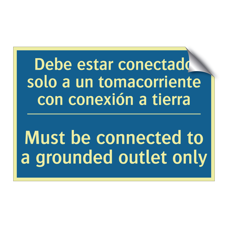 Debe estar conectado solo a un  /.../ - Must be connected to a grounded  /.../