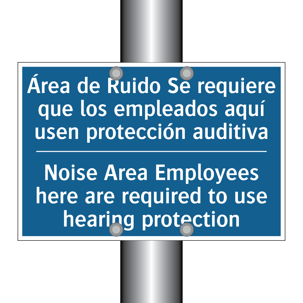 Área de Ruido Se requiere que  /.../ - Noise Area Employees here are  /.../