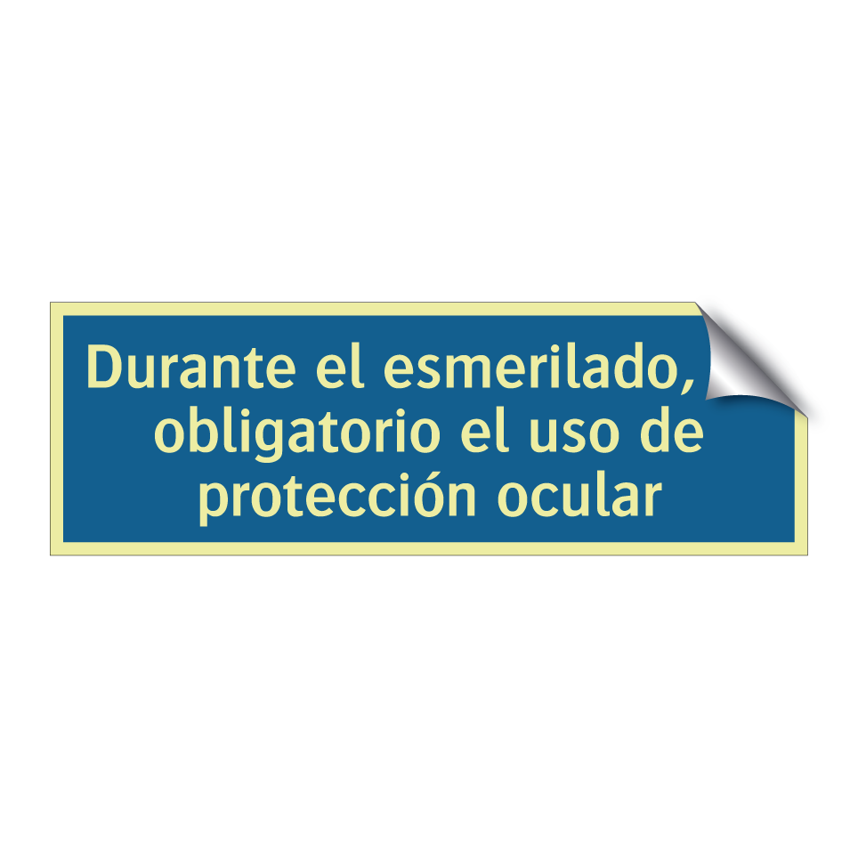 Durante el esmerilado, es obligatorio el uso de protección ocular