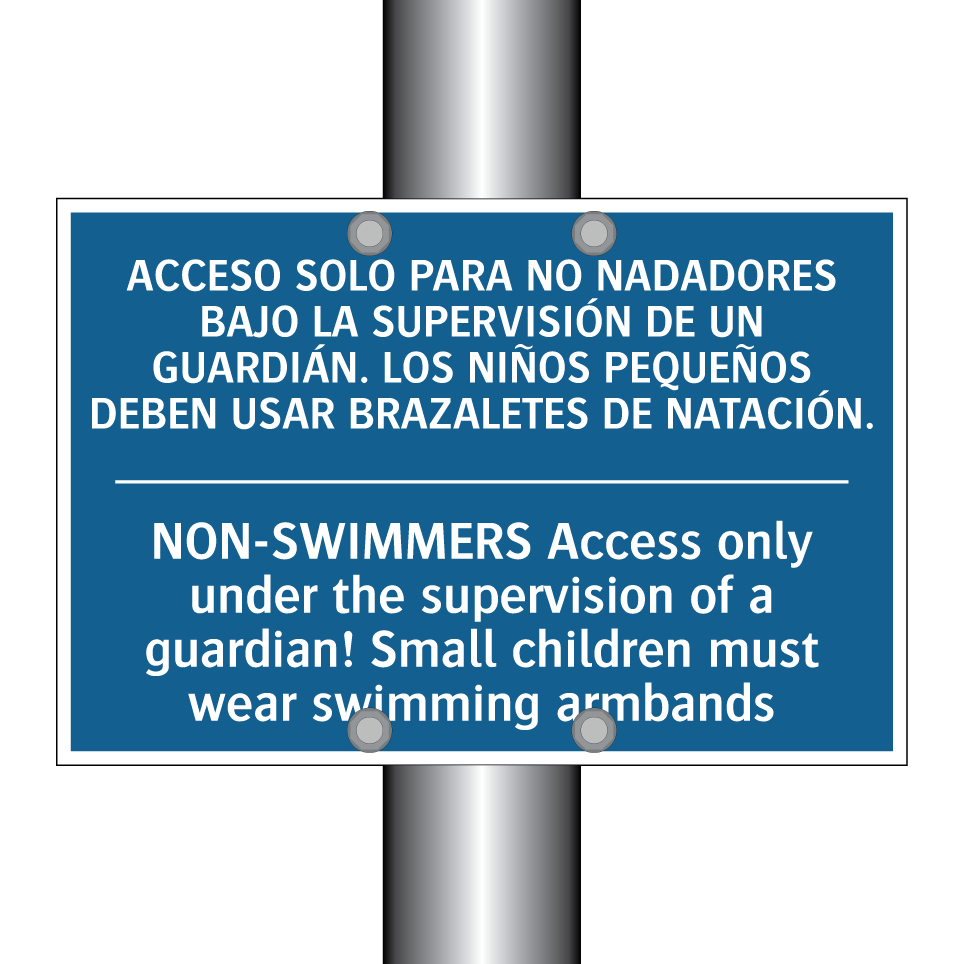 ACCESO SOLO PARA NO NADADORES  /.../ - NON-SWIMMERS Access only under  /.../