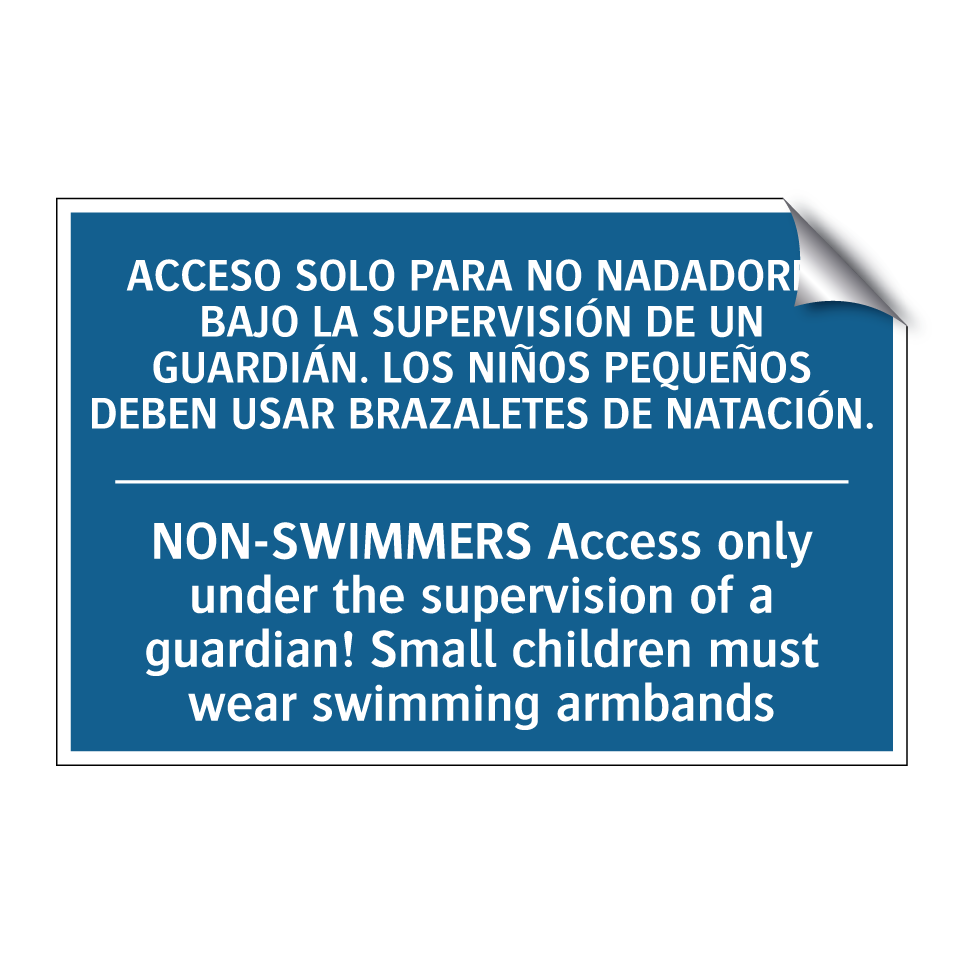 ACCESO SOLO PARA NO NADADORES  /.../ - NON-SWIMMERS Access only under  /.../