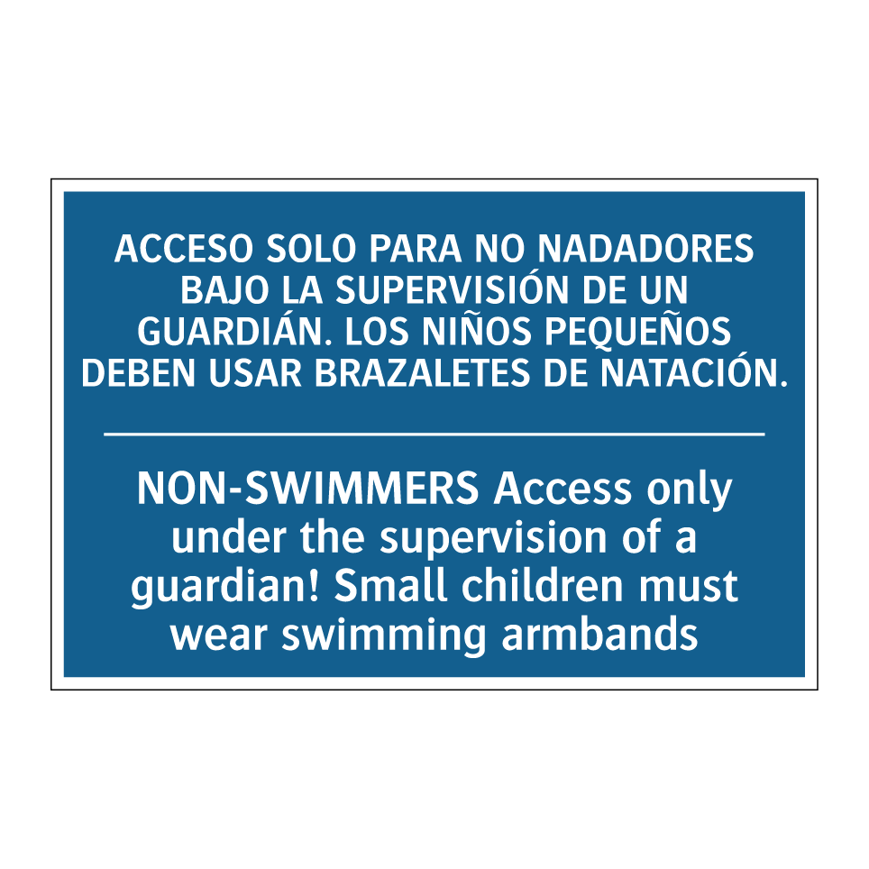 ACCESO SOLO PARA NO NADADORES  /.../ - NON-SWIMMERS Access only under  /.../