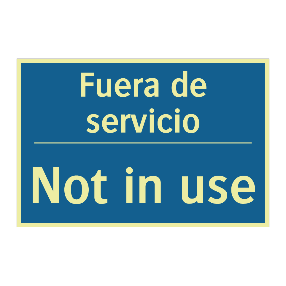 Fuera de servicio - Not in use