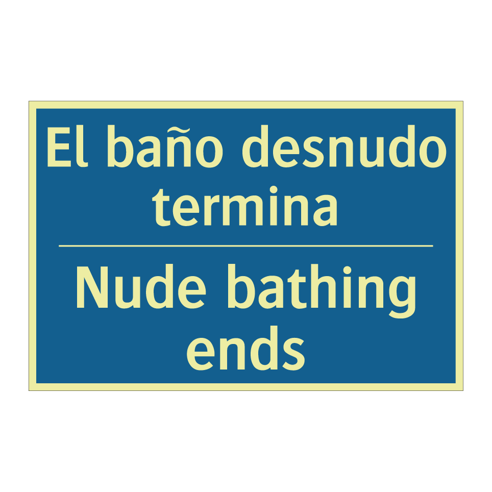 El baño desnudo termina - Nude bathing ends