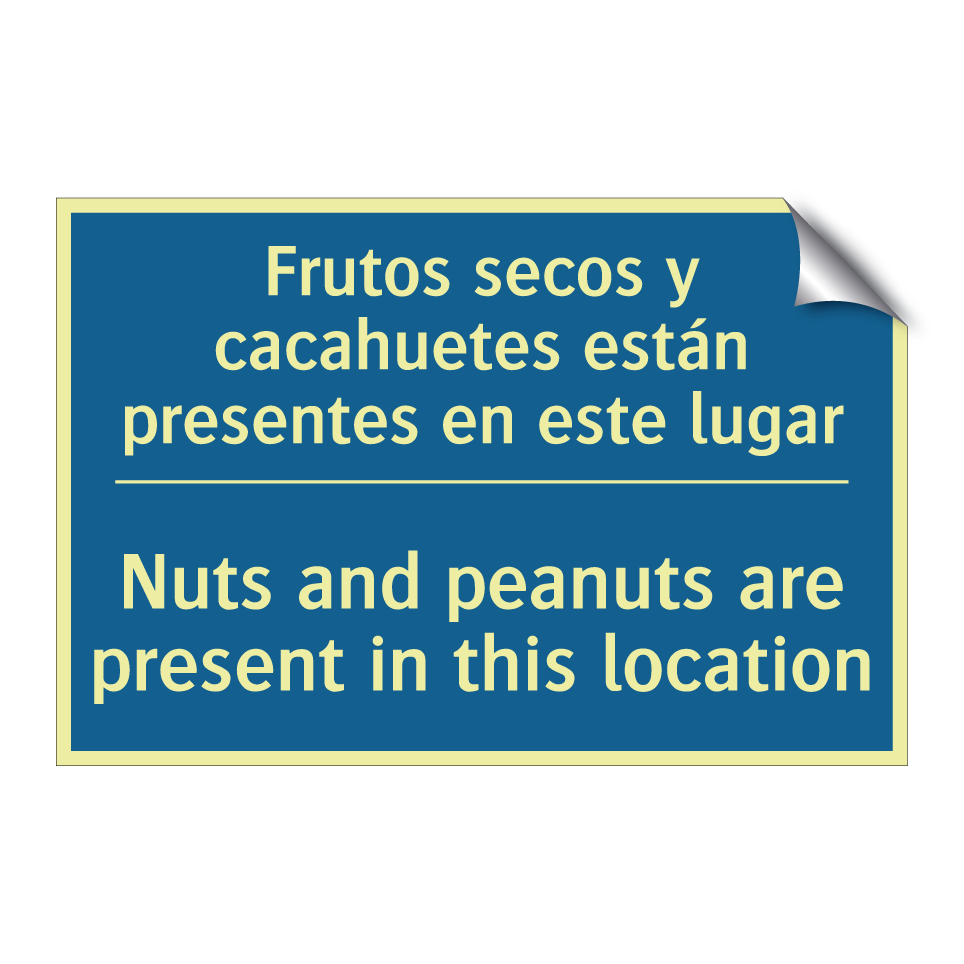 Frutos secos y cacahuetes están  /.../ - Nuts and peanuts are present in  /.../