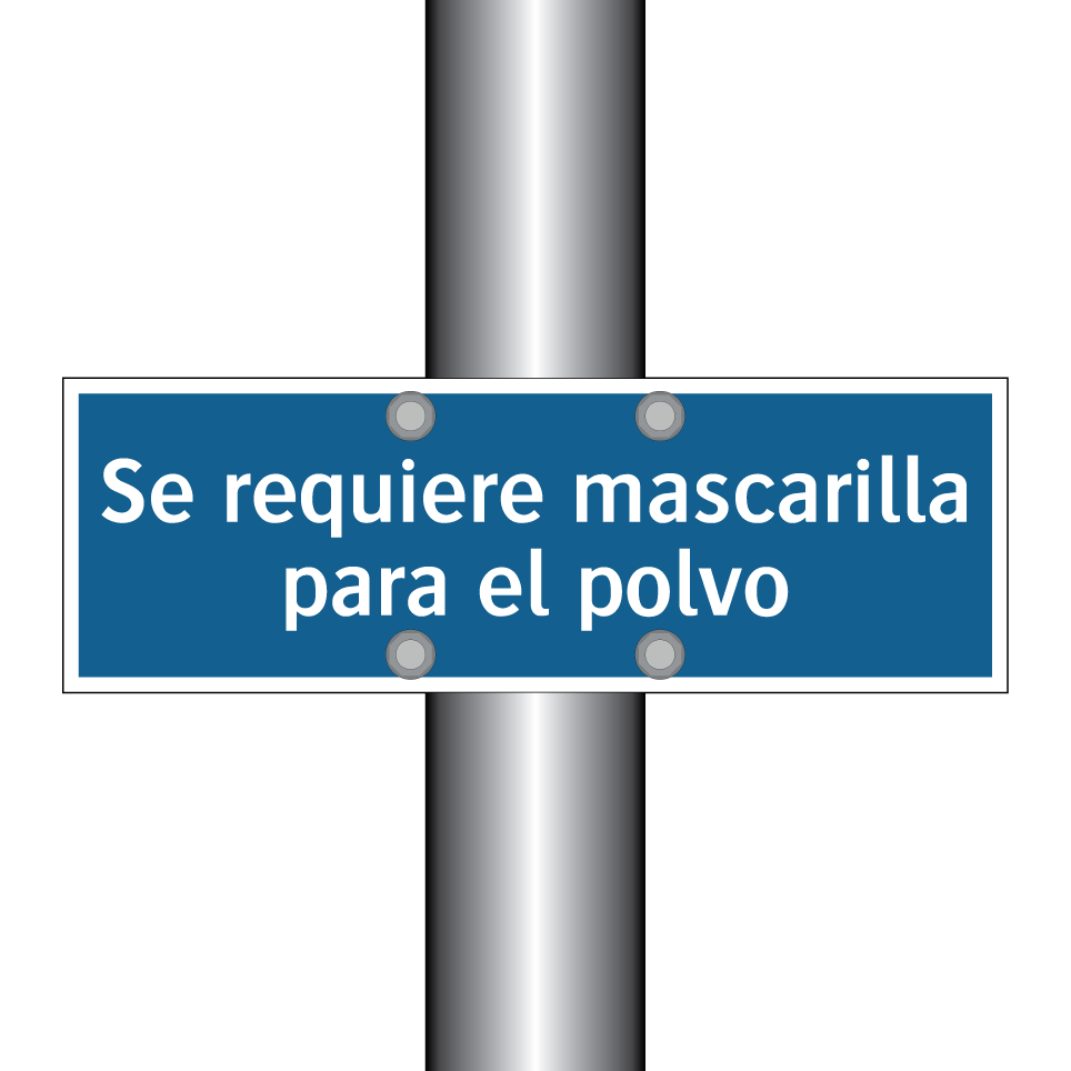 Se requiere mascarilla para el polvo