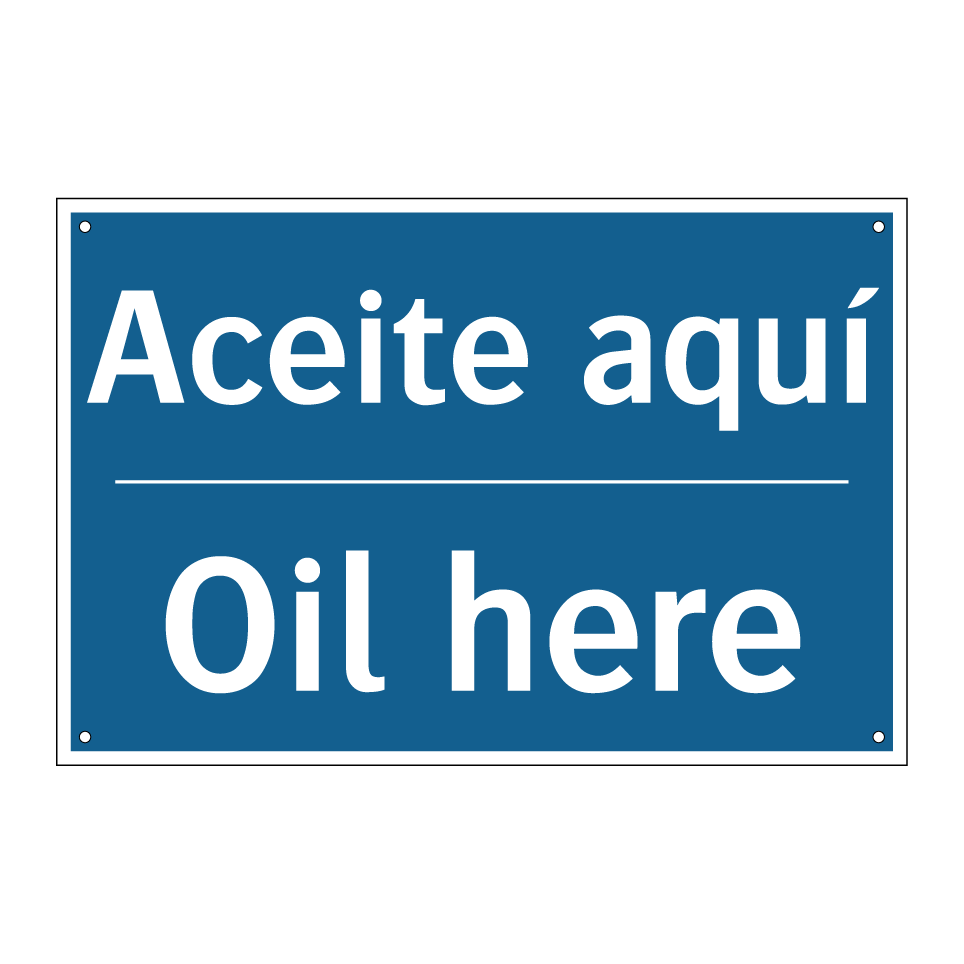 Aceite aquí - Oil here