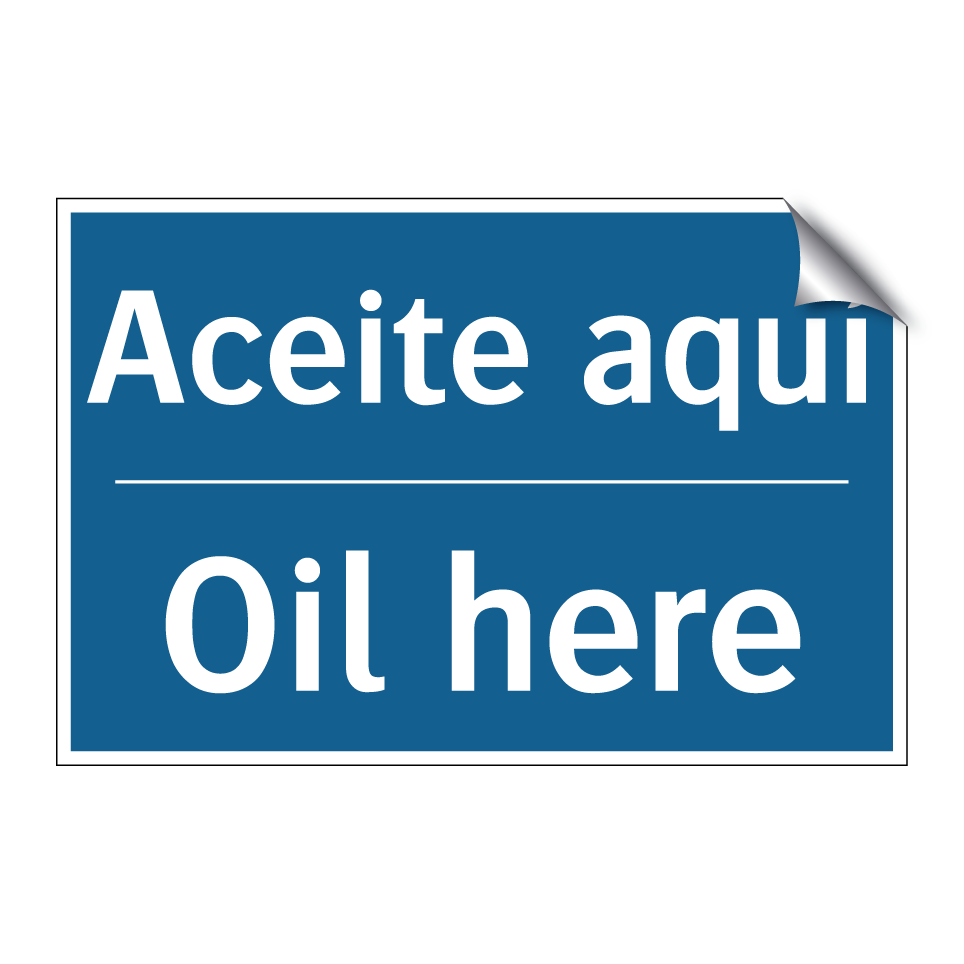 Aceite aquí - Oil here