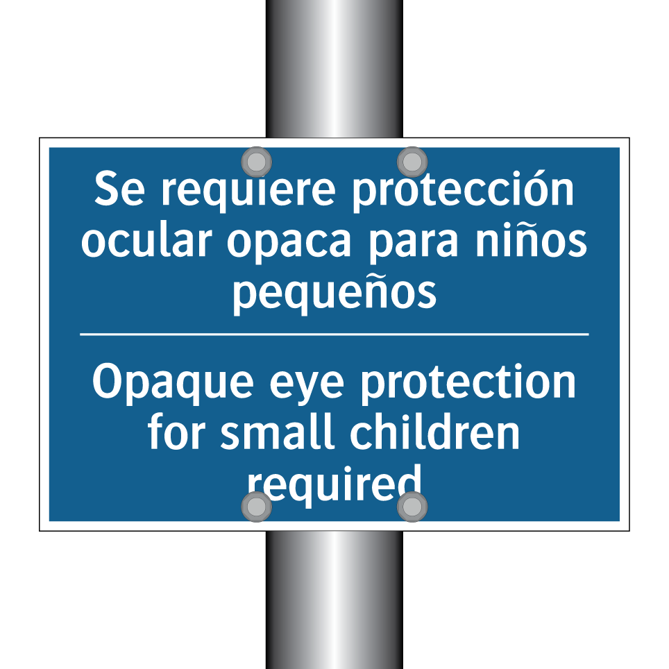 Se requiere protección ocular  /.../ - Opaque eye protection for small  /.../