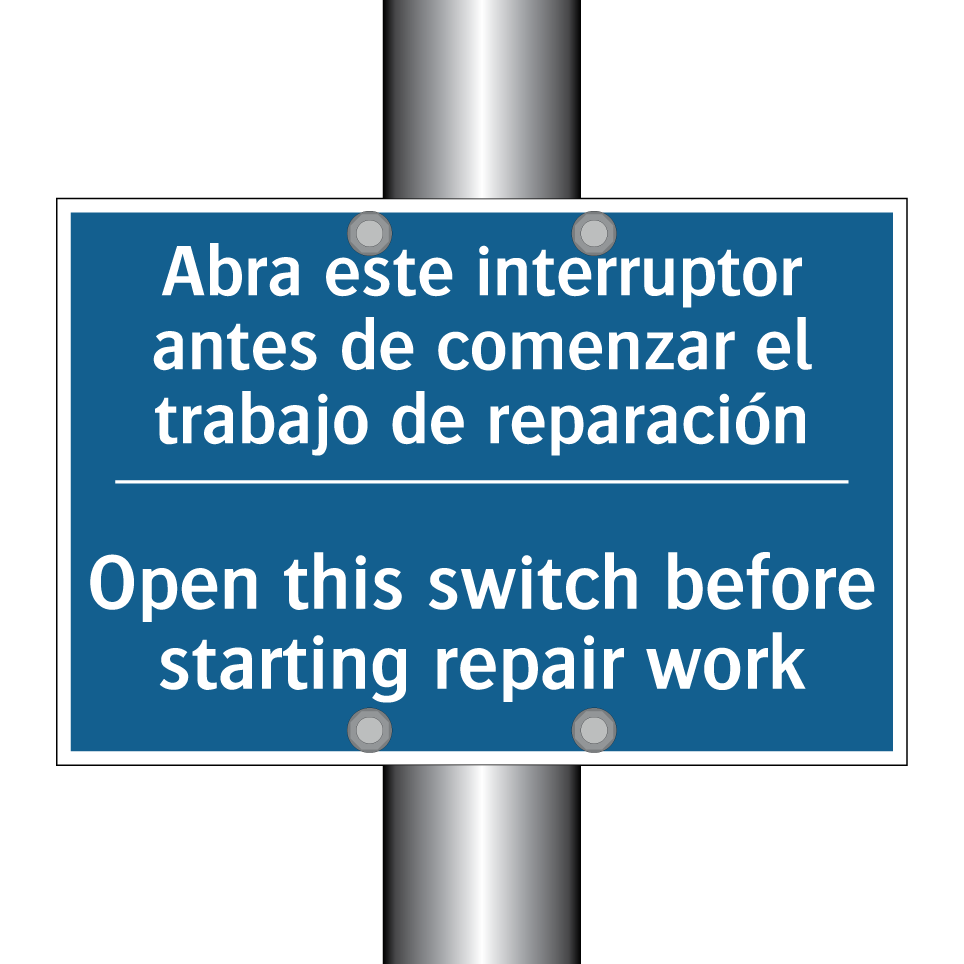 Abra este interruptor antes de  /.../ - Open this switch before starting  /.../