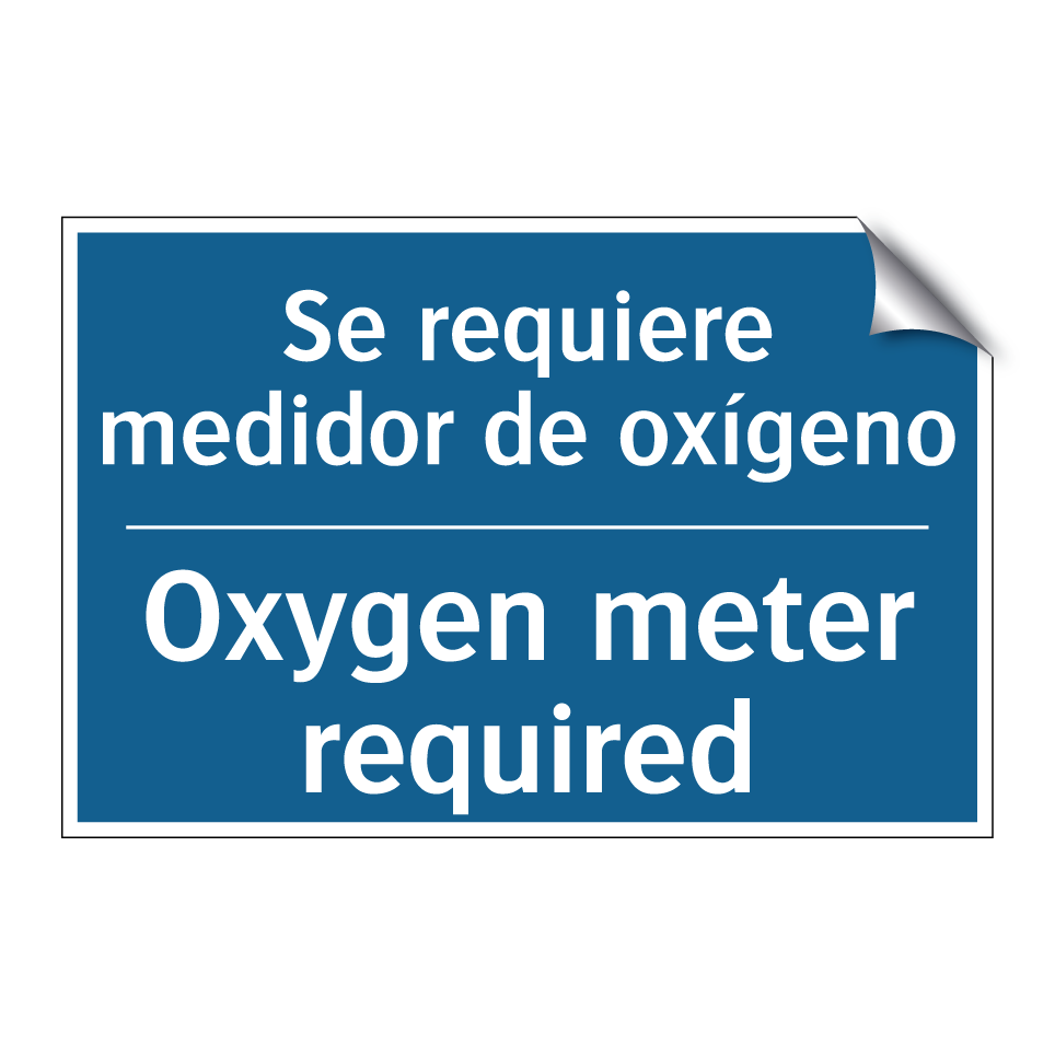Se requiere medidor de oxígeno - Oxygen meter required