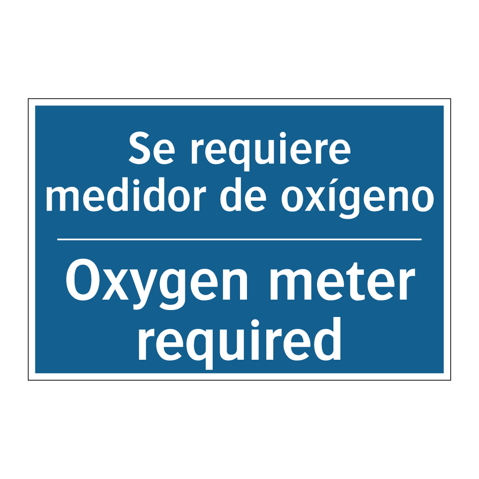 Se requiere medidor de oxígeno - Oxygen meter required