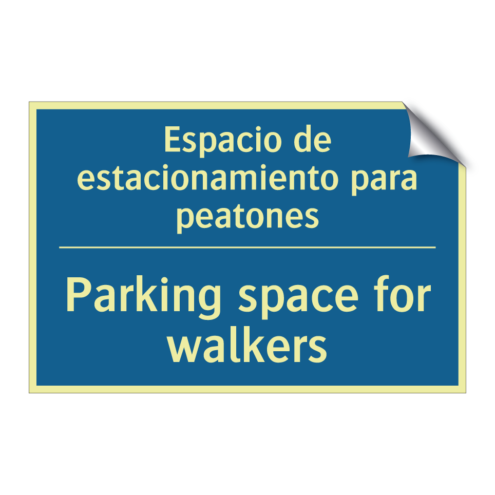 Espacio de estacionamiento para  /.../ - Parking space for walkers