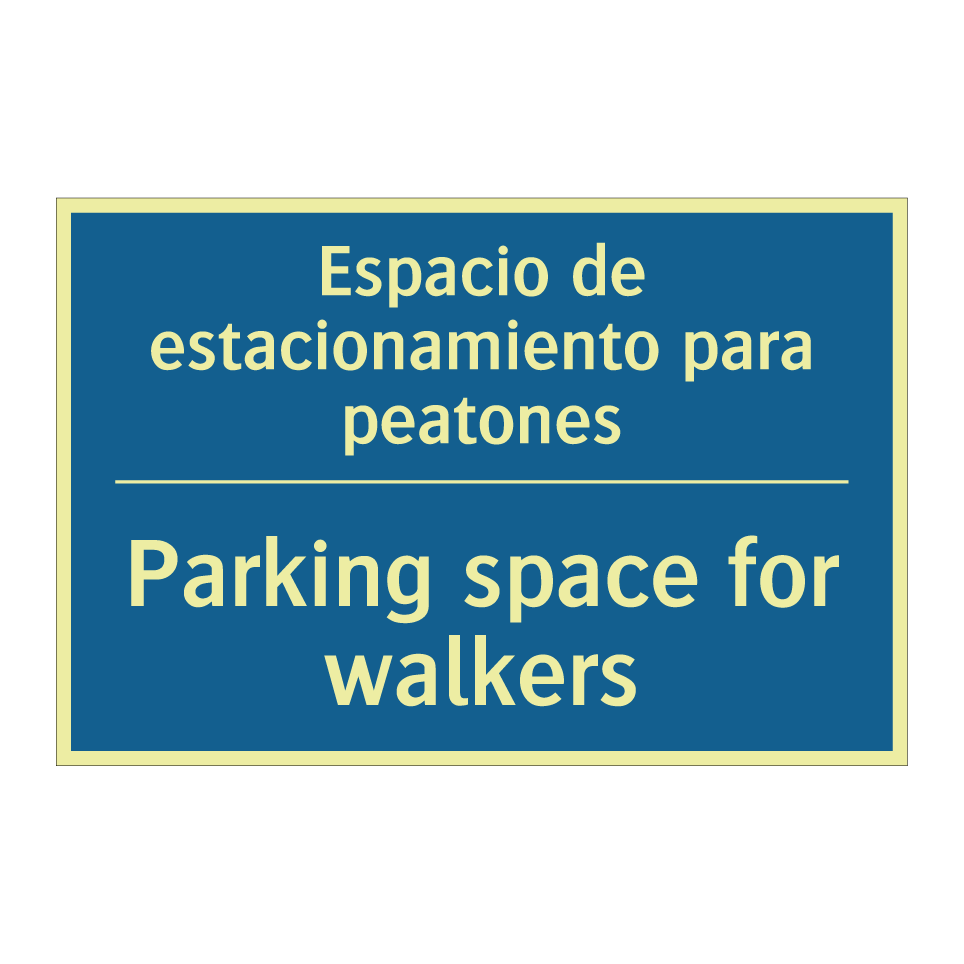 Espacio de estacionamiento para  /.../ - Parking space for walkers