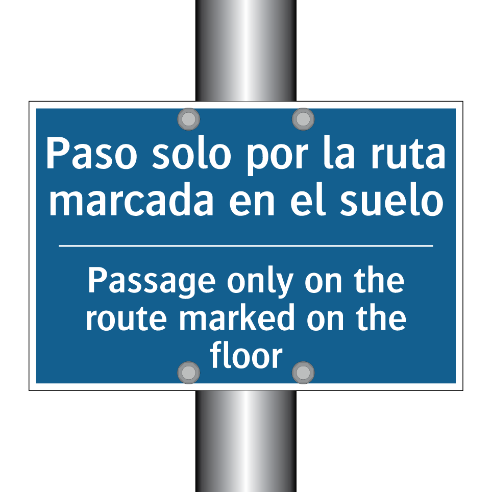 Paso solo por la ruta marcada  /.../ - Passage only on the route marked  /.../