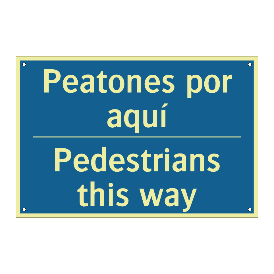 Peatones por aquí - Pedestrians this way