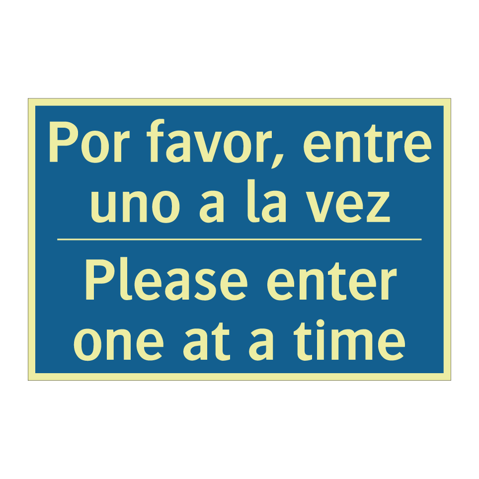 Por favor, entre uno a la vez - Please enter one at a time