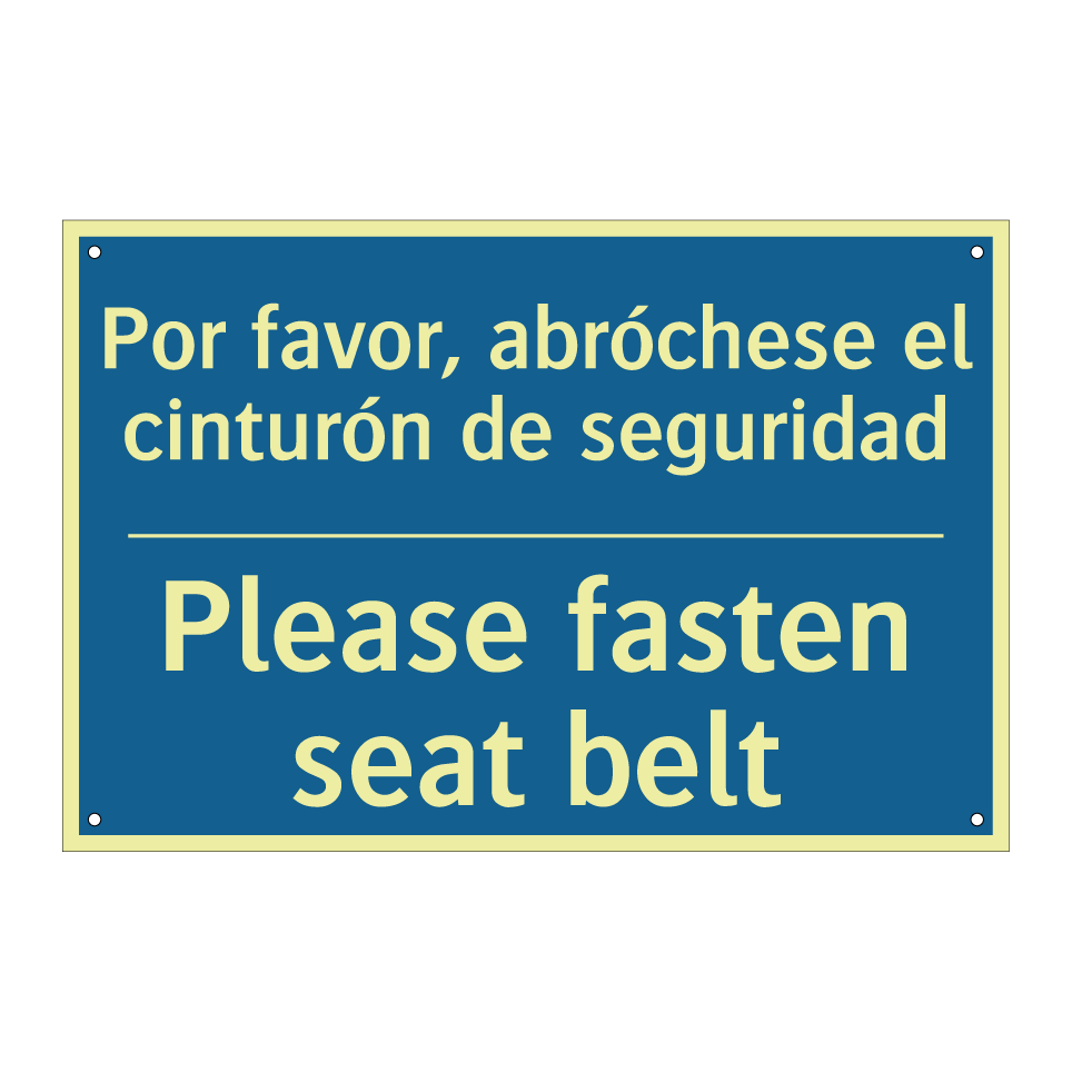 Por favor, abróchese el cinturón  /.../ - Please fasten seat belt