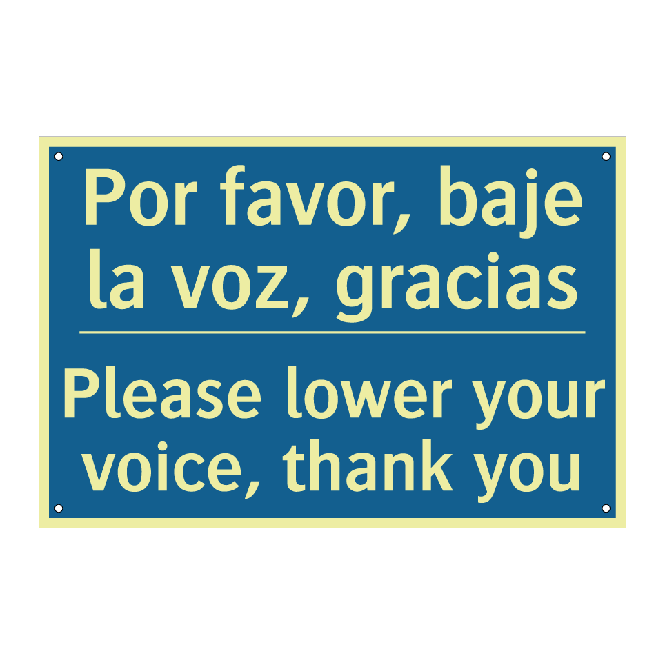 Por favor, baje la voz, gracias /.../ - Please lower your voice, thank  /.../