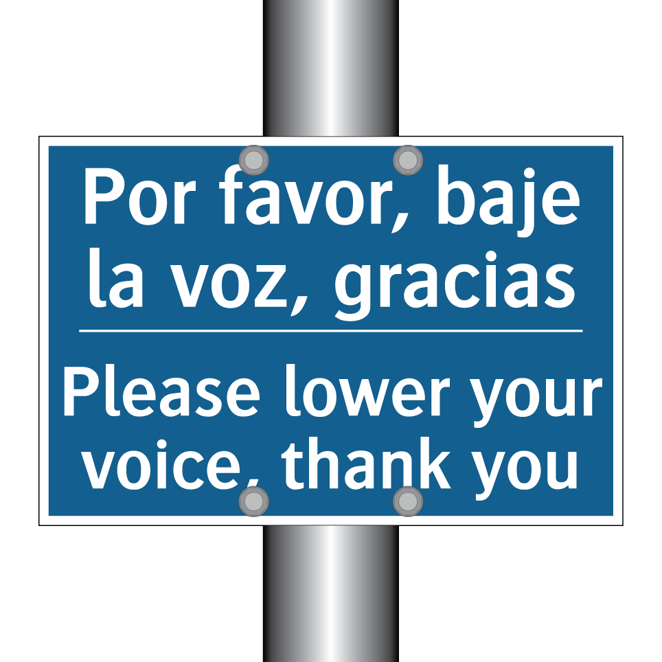Por favor, baje la voz, gracias /.../ - Please lower your voice, thank  /.../