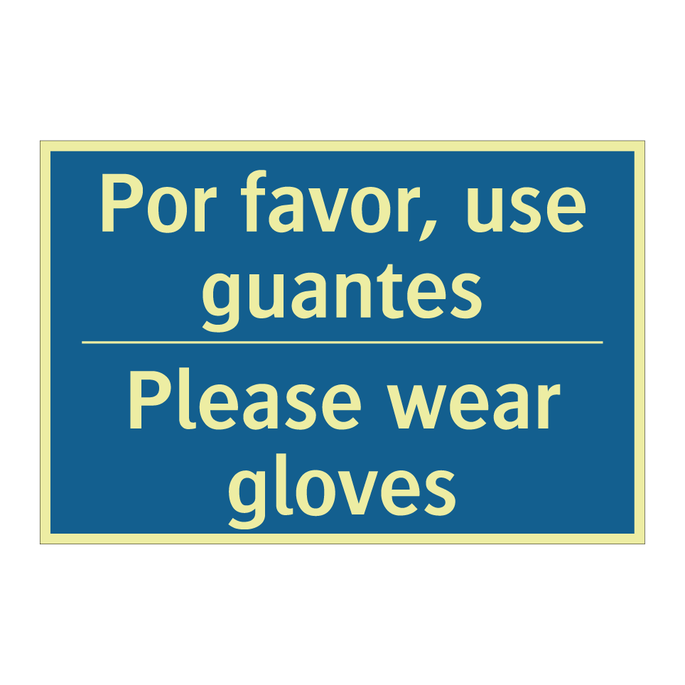 Por favor, use guantes - Please wear gloves