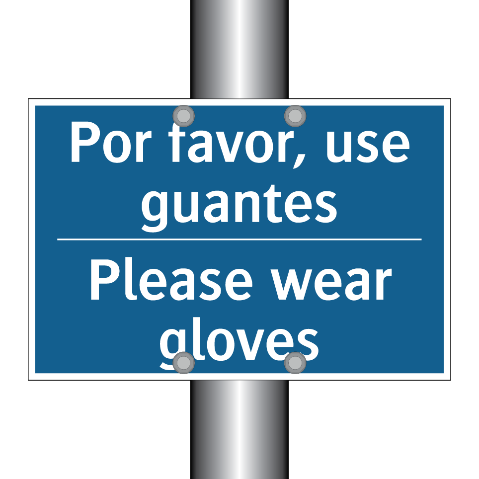 Por favor, use guantes - Please wear gloves