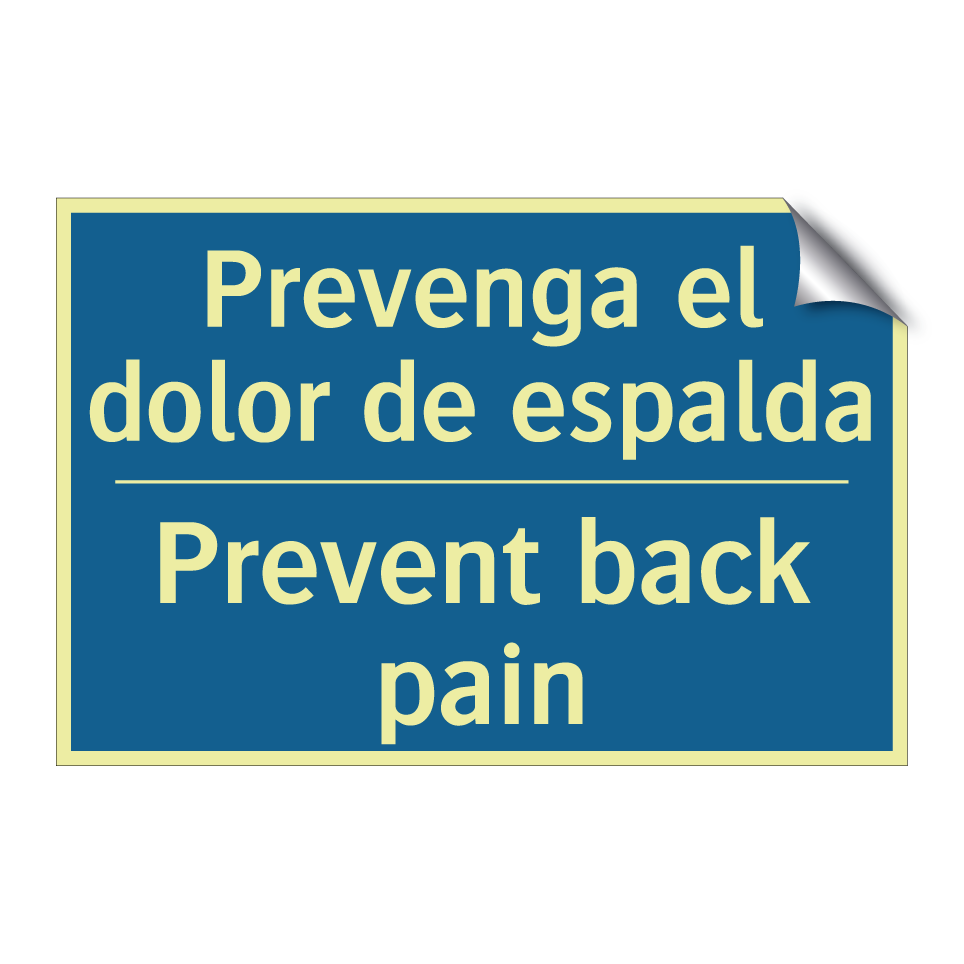 Prevenga el dolor de espalda - Prevent back pain