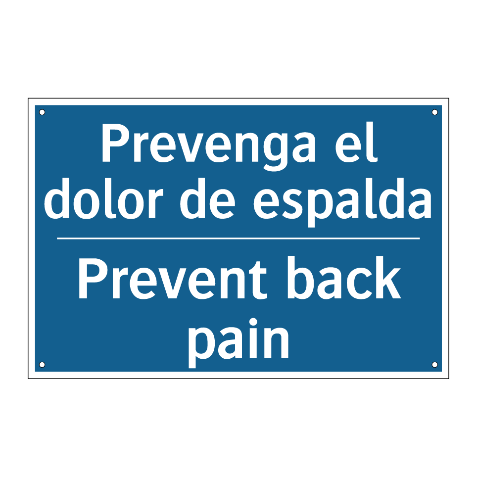 Prevenga el dolor de espalda - Prevent back pain
