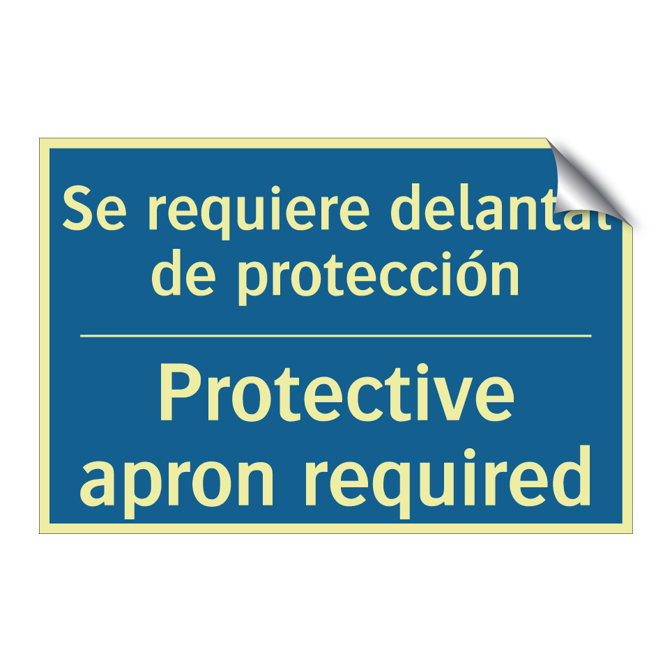 Se requiere delantal de protección /.../ - Protective apron required