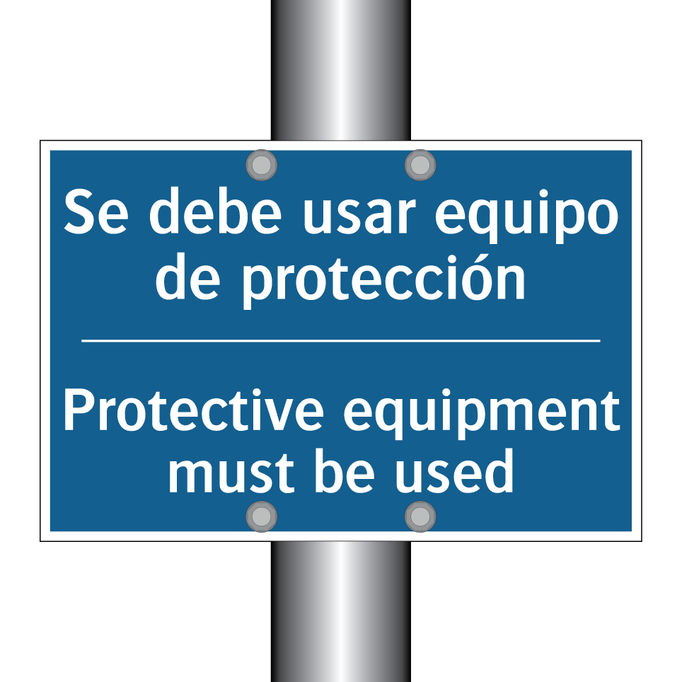 Se debe usar equipo de protección /.../ - Protective equipment must be used /.../
