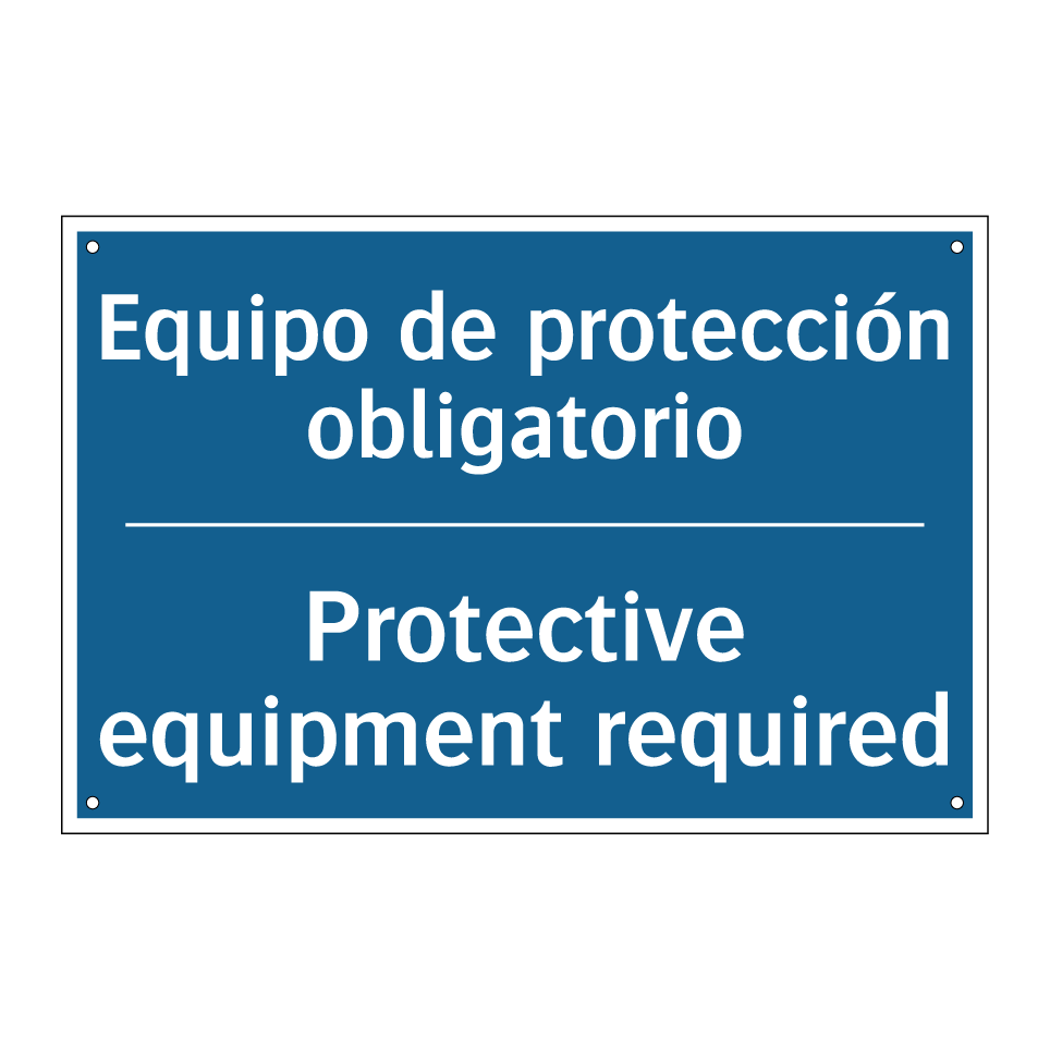 Equipo de protección obligatorio /.../ - Protective equipment required